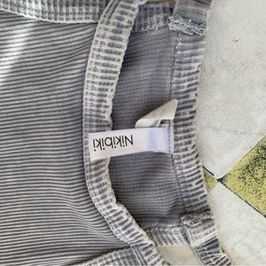 Nikibiki bundle grey tank top, burgundy tank top